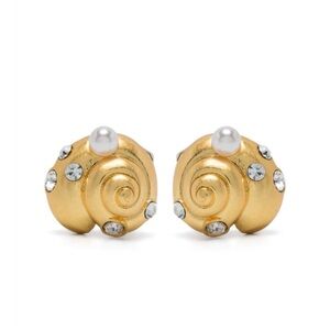 Kate Spade Gold and Pearl Swirl Earrings